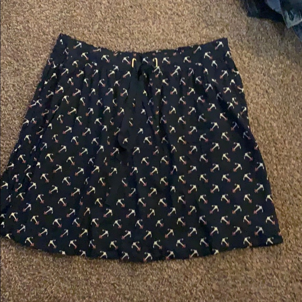 Navy blue anchor skirt